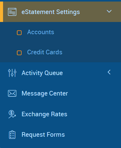 eStatement Settings